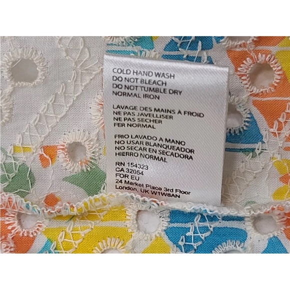 Anthropologie Rayne Patchwork Eyelet Kimono Multicolor One Size Womens - Picture 5 of 7